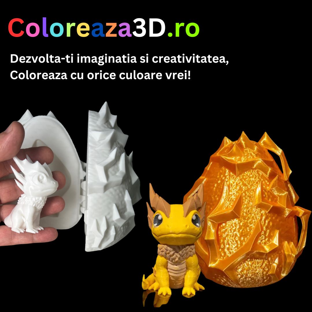 Coloreaza Ou de Dragon - Fulger - O Aventură Creativă pentru Tine și Copiii Tăi